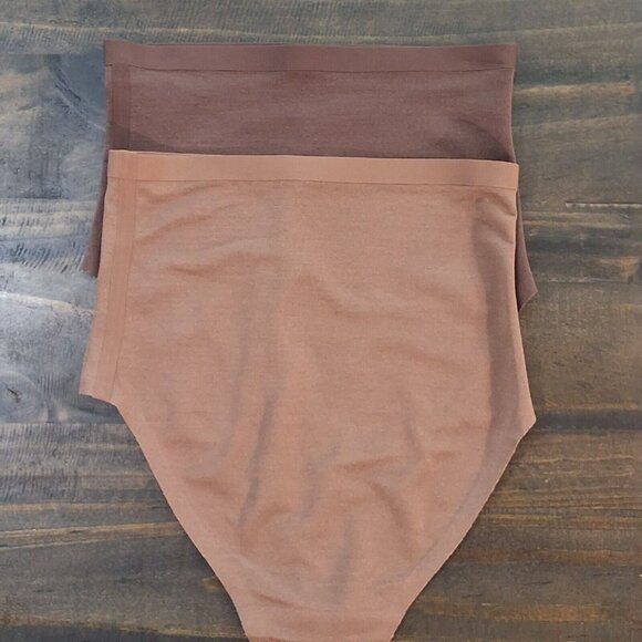 Skims Womens S Sheer Sculpt High Waisted Thong Light Shapewear 2 Cocoa/Jasper - Picture 2 of 7